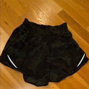 Lululemon Athletica Black Camouflage Shorts